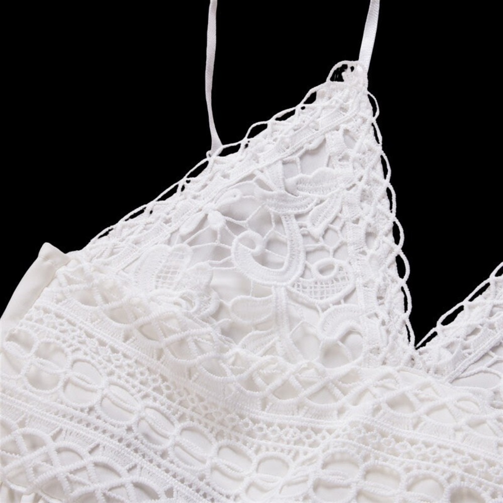 Chic White Backless Lace Dress - Picture 4 of 7